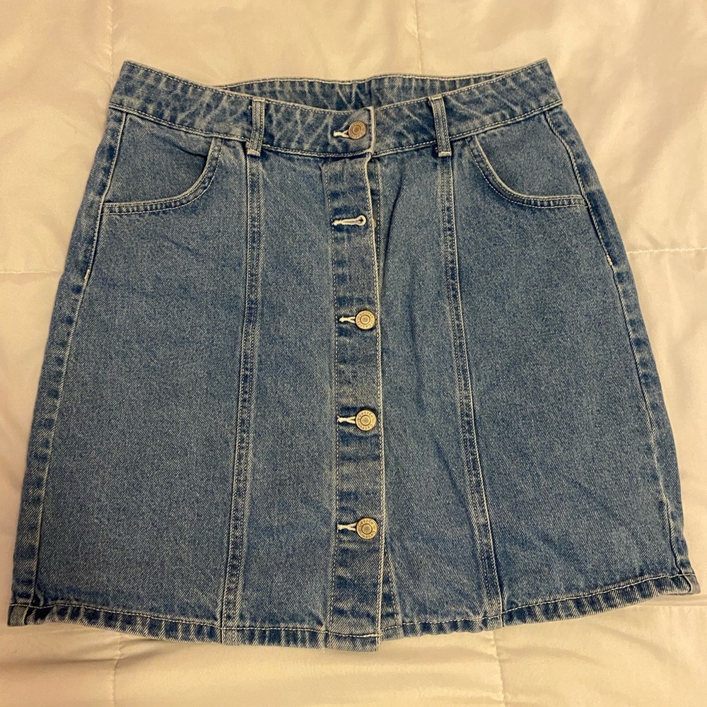 High-Waisted Jean Skirt